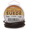 The Beadsmith Dark Brown Faux Leather Suede Beading Cord 9Ft (3 Yd) Spool