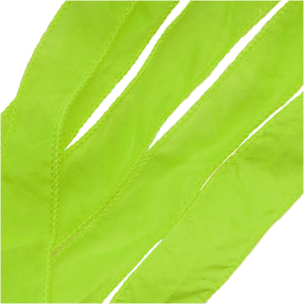 Silk Fabric Flat Silky Ribbon, 2cm Wide, 42 Inches Long, Apple Green (1 Strand)