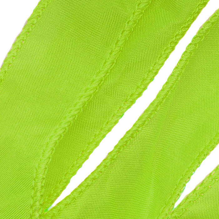 Silk Fabric Flat Silky Ribbon, 2cm Wide, 42 Inches Long, Apple Green (1 Strand)