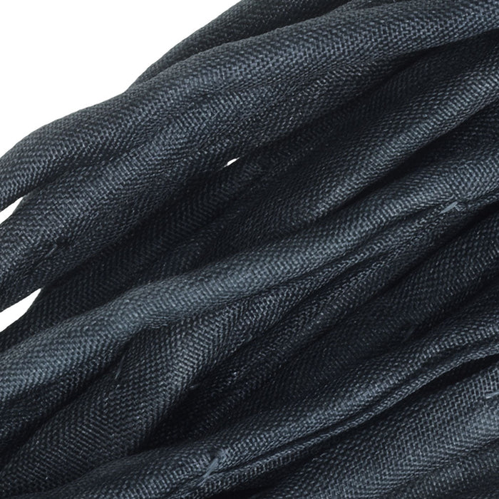 Silk Fabric String, 2mm Diameter, 42 Inches Long, Dark Blue Grey (1 Strand)