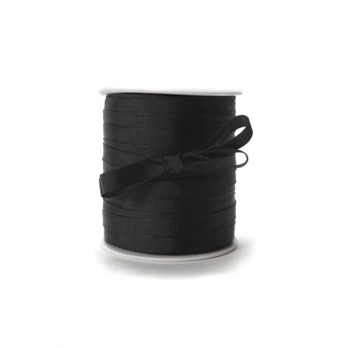 Gorgeous Necklace Grosgrain Ribbon 3/8 Inch "Jet Black" (5 Yards)