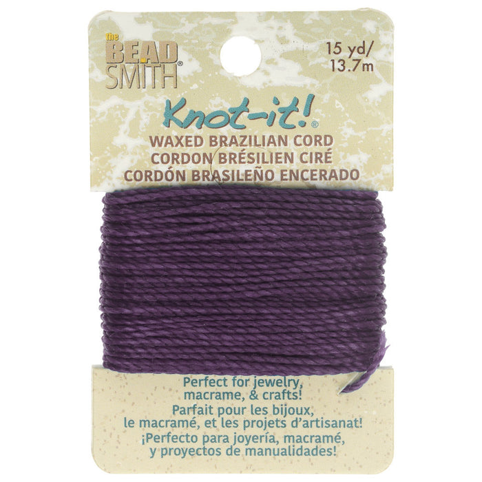 Brazilian Waxed Polyester Cord - .7mm (click for colors) – Susan Ryza  Jewelry