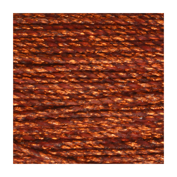 Knot-It Waxed Brazilian Cord, 2-Ply Polyester 0.7mm Thick, Metallic Copper (15 Yards)
