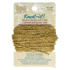 Knot-It Waxed Brazilian Cord, 2-Ply Polyester 0.7mm Thick, Metallic Gold (15 Yards)