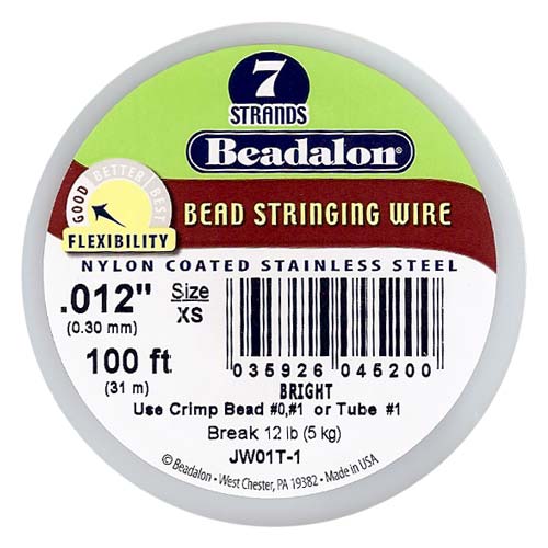 Beadalon Wire Standard Bright 7 Strand .012 Inch / 100Ft