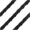 Braided Faux Leather Cord 3.5mm - Black - Pack of 1 Meter