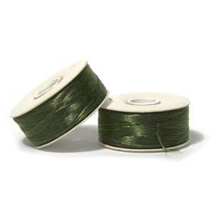 NYMO Nylon Beading Thread Size D for Delica Beads Olive Green 64YD (58 Meters)