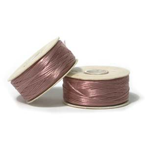 NYMO Nylon Beading Thread Size D for Delica BeadsRose Pink Mauve 64YD (58 Meters)