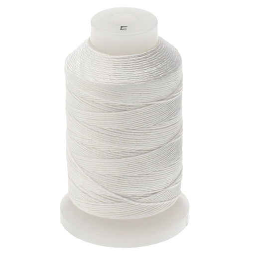 The Beadsmith 100% Silk Beading Thread, Size E, 1 Spool, White (200 Yards)
