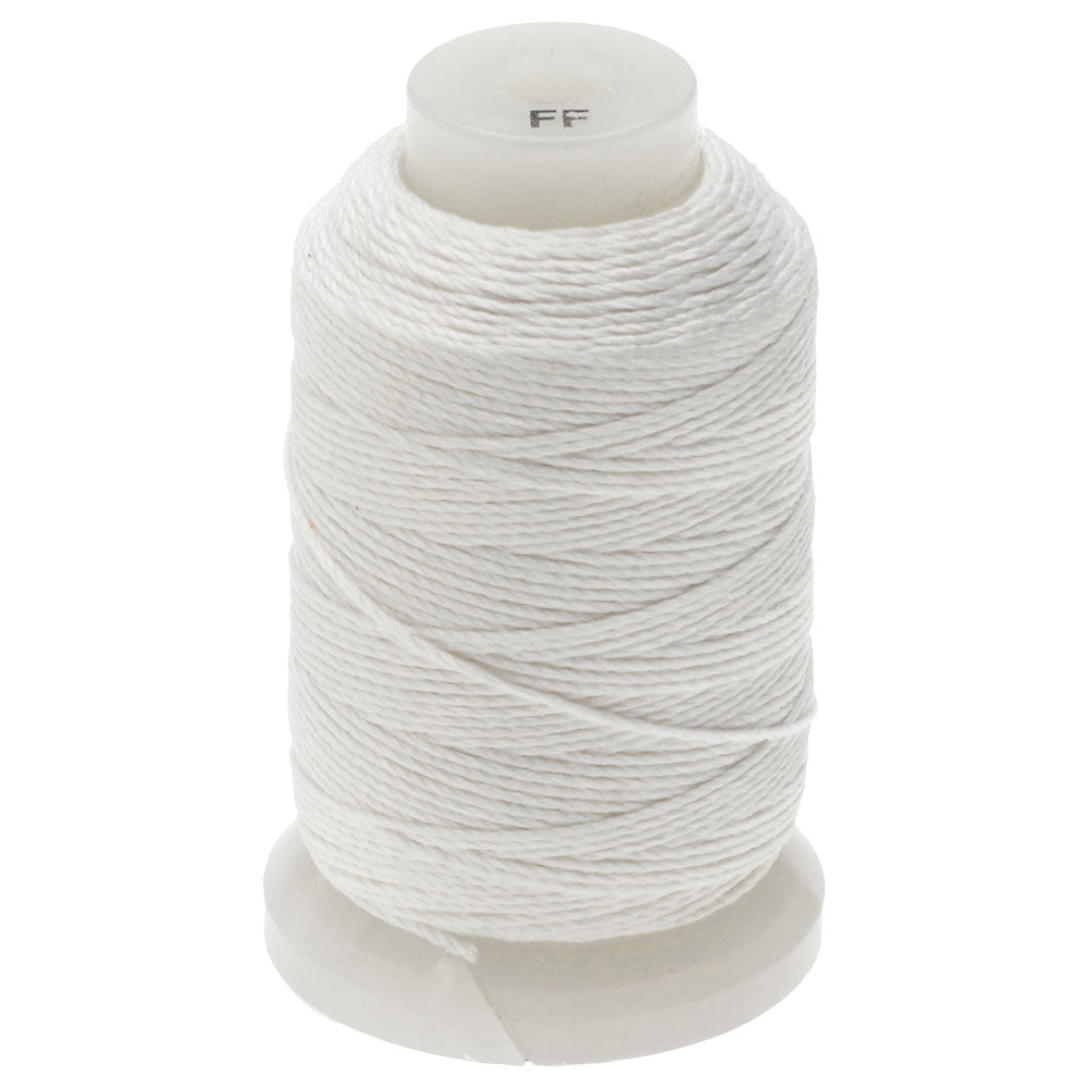 The Beadsmith 100% Silk Beading Thread, Size FF, 1 Spool, White (115 Yards)