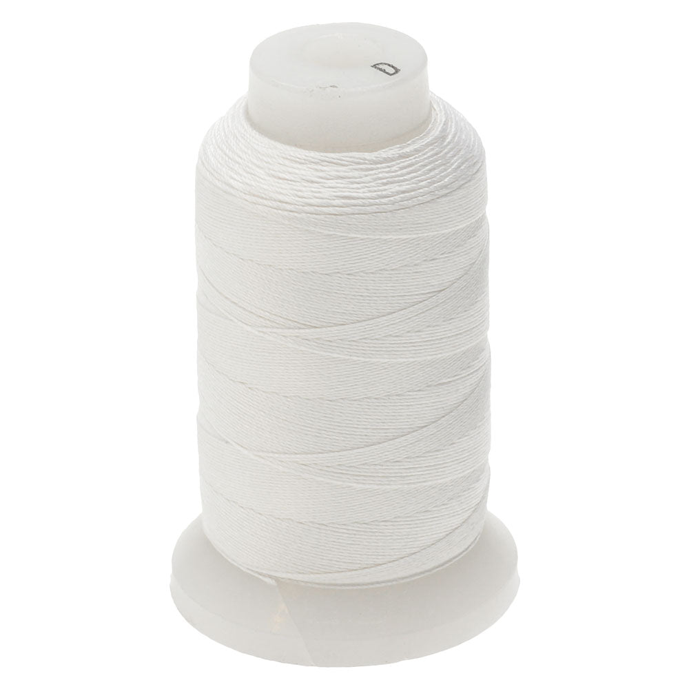 The Beadsmith 100% Silk Beading Thread, Size D, 1 Spool, White (260 Yards)