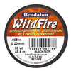 Wildfire Thermal Bonded Beading Thread .008 Inch - Black- 50 Yd