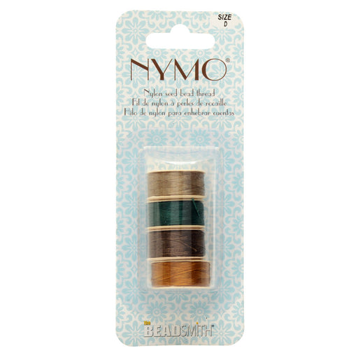 Nymo Nylon Beading Thread, Size D for Delicas, 4 64 Yard (58 Meter) Spool, Dark Earth Tones