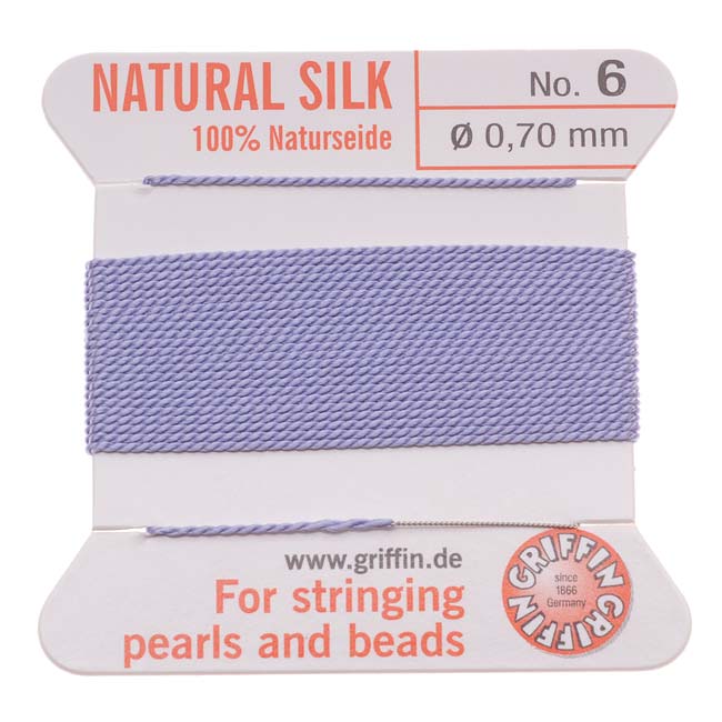 Griffin Silk Beading Cord & Needle Size 6 Purple Lilac
