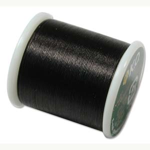 K.O. Japanese Nylon Beading Thread for Delica Beads, 50m, Black