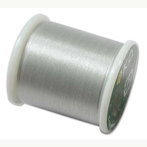 Japanese Nylon Beading K.O. Thread for Delica Beads - Light Grey 50 Meters