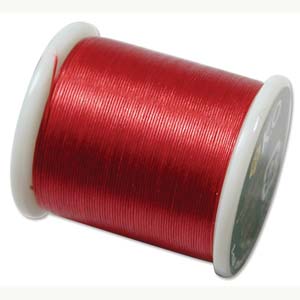 Japanese Nylon Beading K.O. Thread for Delica Beads - Garnet Red 50 Meters