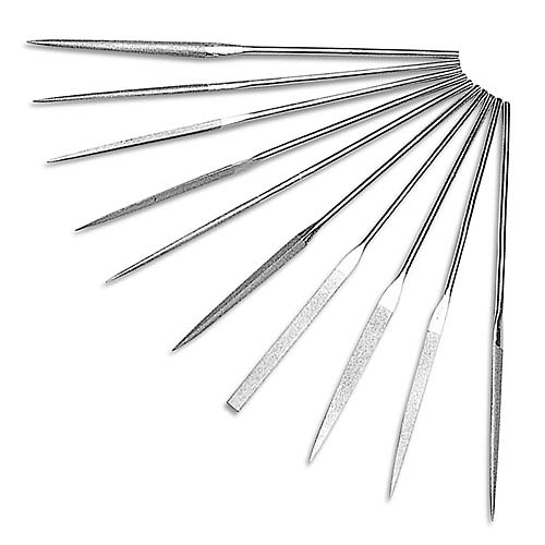 10 Piece 4 Inch Precision Diamond Needle File Set — Beadaholique