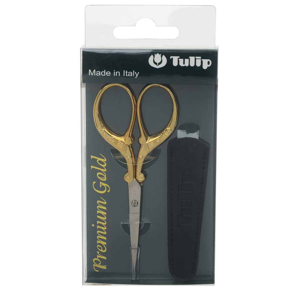 Tulip Premium Scissors, Gold Handle 5-Inch
