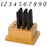 9 Piece Number '0-9' Lucida Metal Punch Stamp Set In Wood Stand 3mm (1 Set)