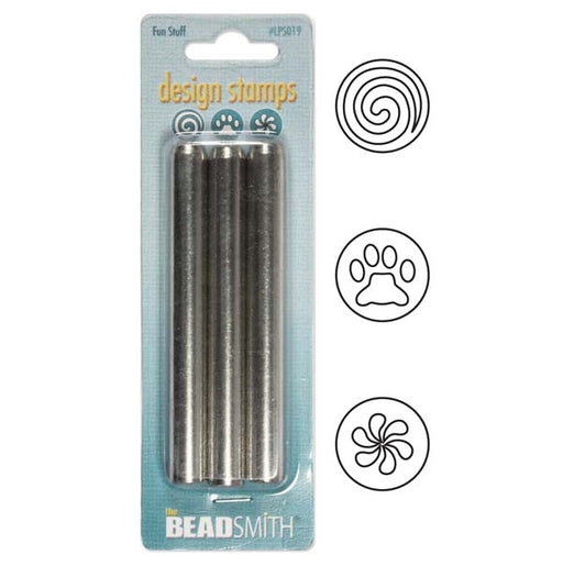 The Beadsmith 3 Piece 'Fun Stuff' Punch Set For Stamping Metal 3/16 Inch 5mm