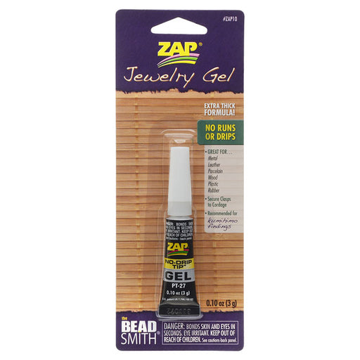 The Beadsmith Zap Jewelry Gel, For Securing Cord / Braids to Clasps (0.1 Ounce)