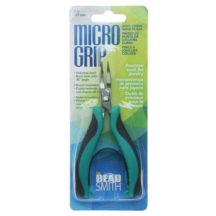 Micro Grip Pliers, Bent Chain Nose, 5 Inches Long (1 Piece)