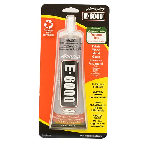 E6000 .18 fl. oz. Clear -Transparent Glue for Crafts and Beading