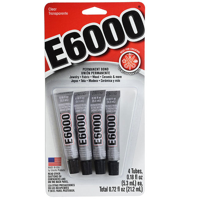 E-6000 Industrial Strength Glue 0.18 Oz Adhesive Permanent Bond Multi  Purpose