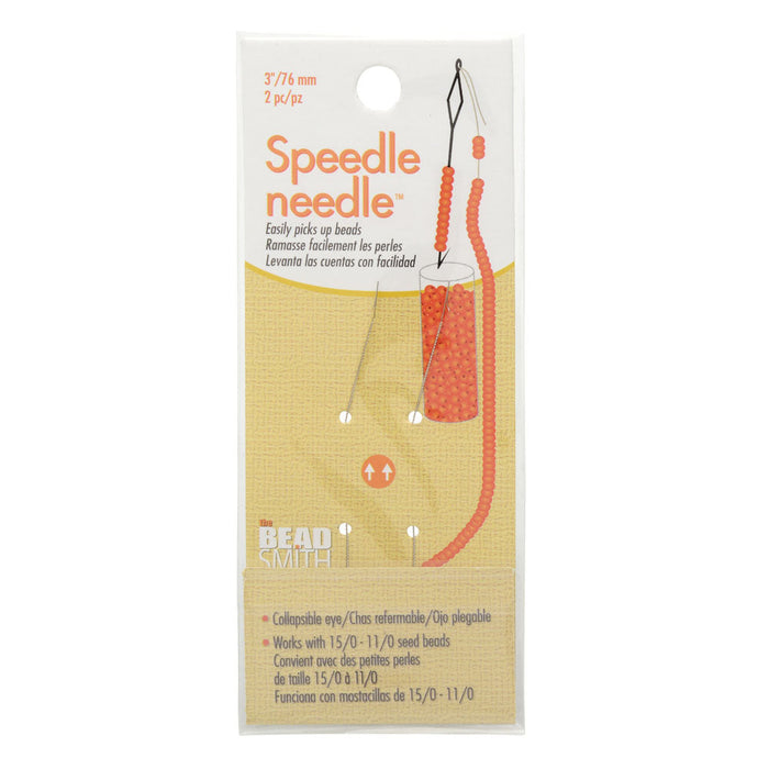 Speedle Needle, For 15/0 & 11/0 Seed Beads, 2 Needles, Stainless Steel —  Beadaholique