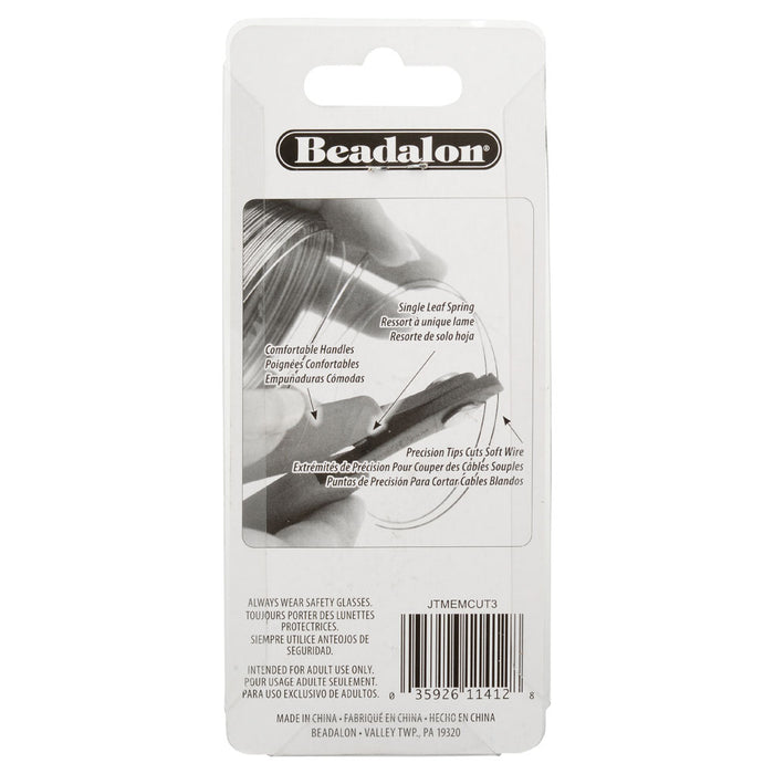 Beadalon Memory Wire Micro Cutter Pliers, Cuts Up To 11 Gauge Thick Wire (1 Piece)