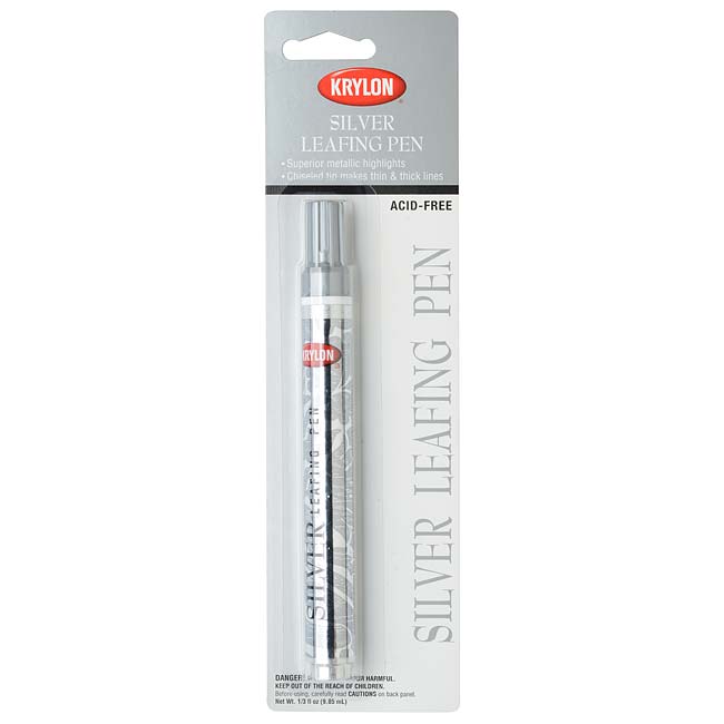 Krylon Acid-Free Leafing Pen - For Metallic Highlights - Silver