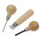 The Beadsmith Wooden Pusher Set, Includes Bezel Roller / Square Prong Pusher / Groove Tip Prong Pusher
