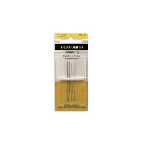 The Beadsmith English Beading Needles Size 10 - 4 Needles