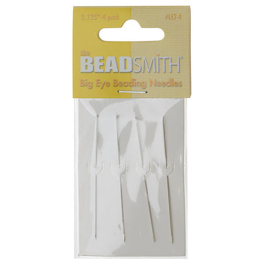 The Beadsmith Big Eye Beading Needles 2.125 Inches Long - Pack Of 4