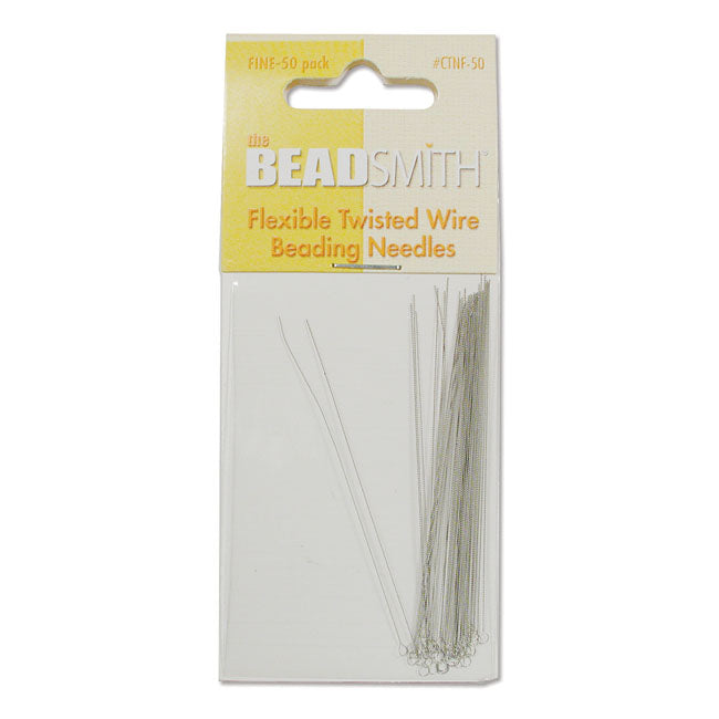 The Beadsmith Beading Needles, Flexible Twisted Wire FINE (50 Pack)
