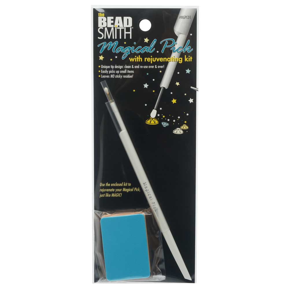 The Beadsmith Magical Rhinestone Pick Up Tool With Cleaning Kit - Great For Placing Flatback Rhinestones