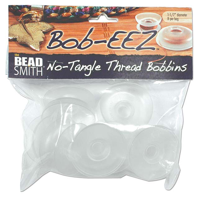 The Beadsmith No Tangle Flexible Plastic Thread Bobbins For Kumihimo Or Macrame 1 7/8 Inch (8 Pack)