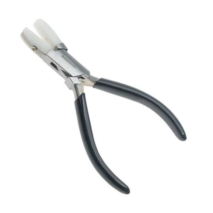 The Beadsmith Nylon Jaw Pliers, Flat Nose with Black Handle, 4.75 Inches Long