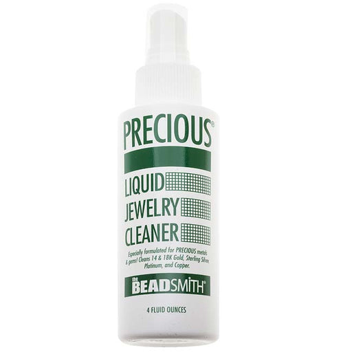 Beadsmith Precious Liquid Jewelry Cleaner 4 Oz Clean 14K & 18K Gold,  Sterling Silver, Platinum, and Copper Bead Smith Beading Tool 