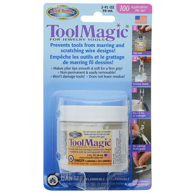 Bead Buddy Tool Magic, Protective Rubber Coating for Tools, 2 Fluid Ounces, White