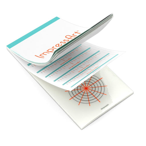 ImpressArt Stamp Guides Booklet, Transparent Grids for Spacing Metal Punch Designs