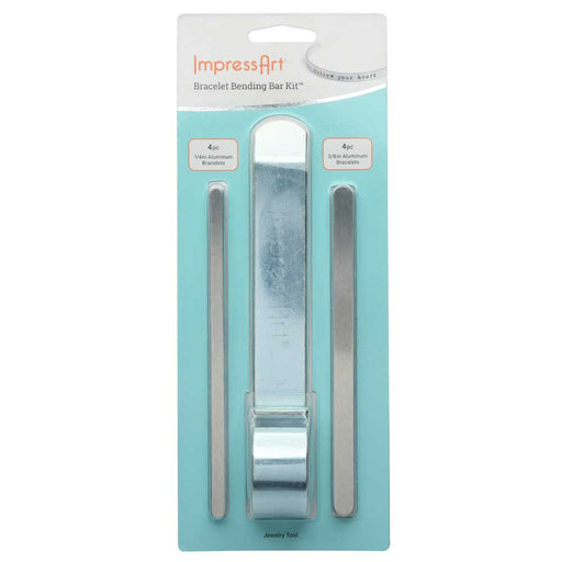ImpressArt Bracelet Bending Bar Kit, Includes Bar and 4(1/4") & 4(3/8") Blank Strips