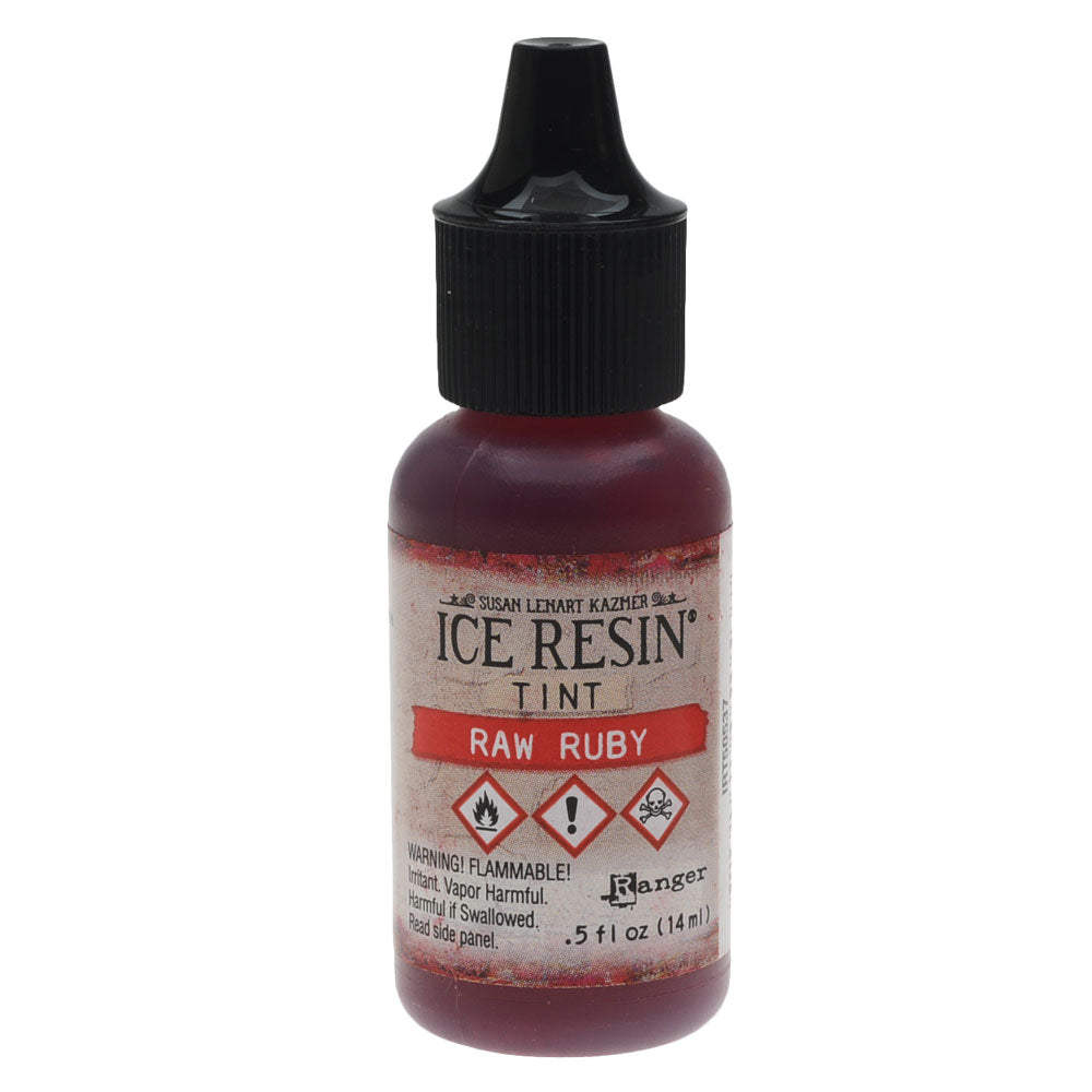 ICE Resin Tint, Adds Color and Swirls to Resin, 0.5 oz Bottle, Raw Ruby Red