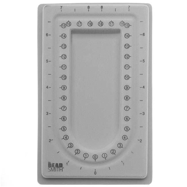 The Beadsmith Mini Bead Board Gray Flock - 4 x 6.75 Inch