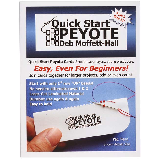 Quick Start Peyote Cards, By Deb Moffet-Hall For 11/0 Seed Beads (3 Pack)