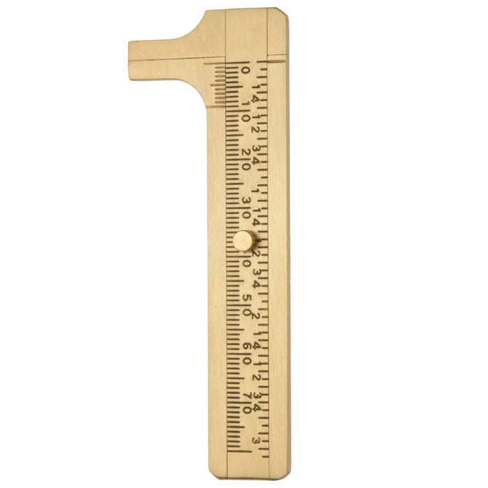 Brass Caliper, Sliding Measuring Tool in Meters & Inches (1 Piece)