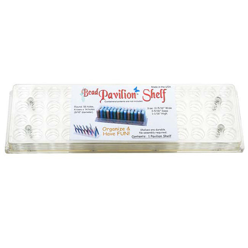 Clear Plastic Bead Pavilion Organizer Shelf For Tubes Or Tools