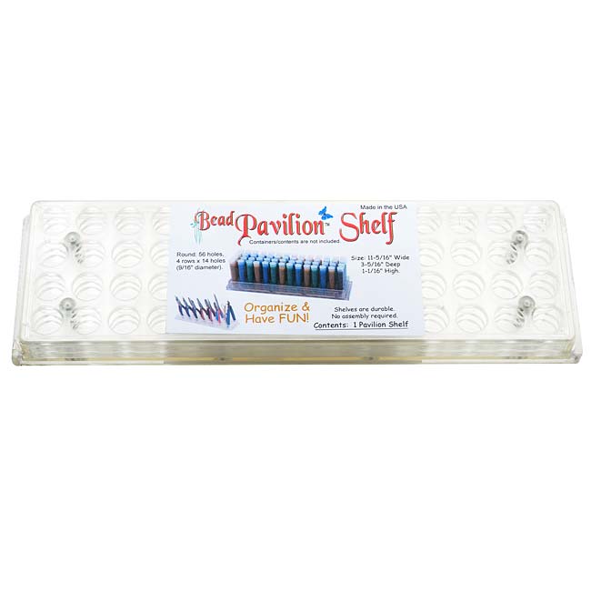 Clear Plastic Bead Pavilion Organizer Shelf For Tubes Or Tools