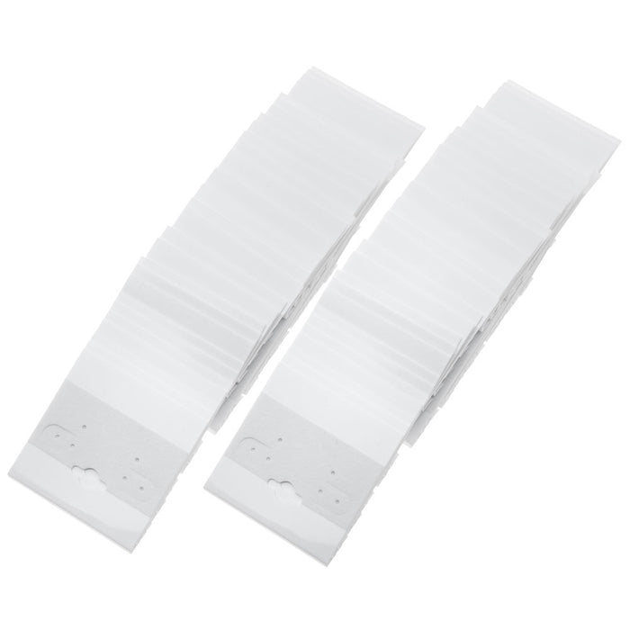 Earring Display Hang Cards White Flocked 2 x 2 Inch (100 pcs)